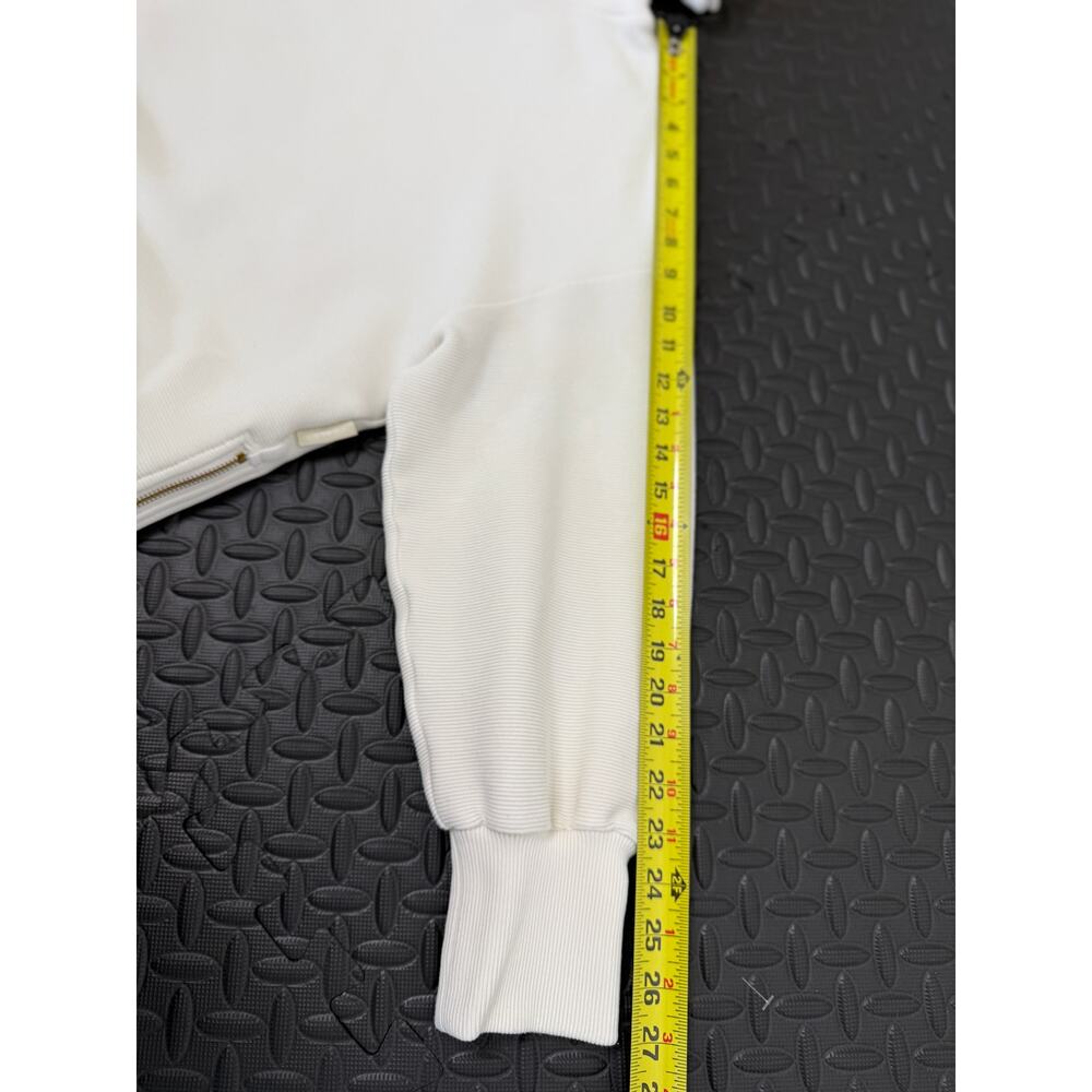Varley Milton Sweatshirt Cream Ribbed Cowl Neck Side Zip Oversized Large - Picture 10 of 10